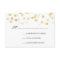 Elegant Wedding RSVP Faux Gold Foil Glitter Lights