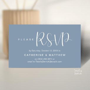 Elegant "Wedding RSVP" Reminder Details Enclosure Card
