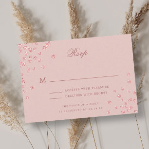Elegant Wedding RSVP Rose Gold Blush Confetti Card