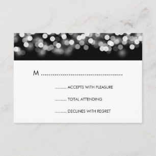 Elegant Wedding RSVP Silver Hollywood Glam