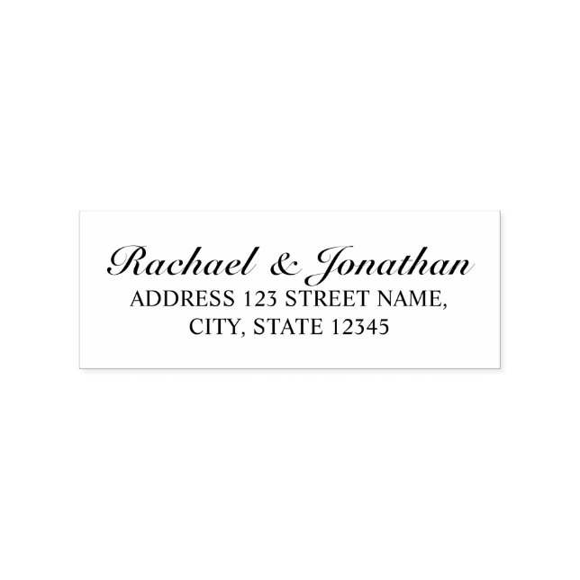 Elegant Wedding Rubber Stamp (Imprint)