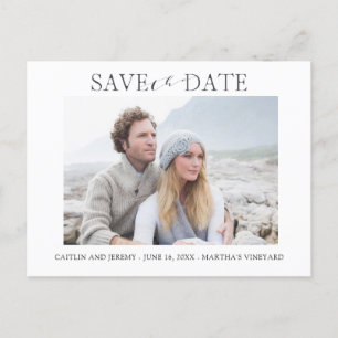 Elegant Wedding Save the Date Photo Postcard