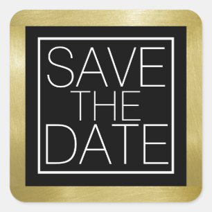elegant wedding SAVE THE DATE  Square Sticker