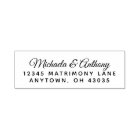 Elegant Wedding Script Return Address Stamp