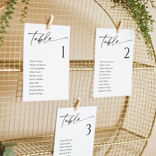 Elegant Wedding Seating Chart Cards (Creator Uploaded)