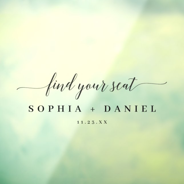 Elegant Wedding Seating Chart Find Your Seat (Sheet 3)