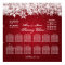 Elegant Wedding Seating Chart Winter Snow Red