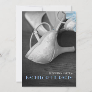 Elegant Wedding Shoes Photography Bachelorette Invitation