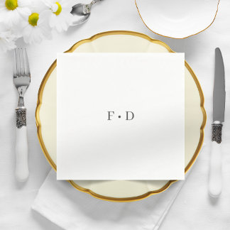 Elegant Wedding Simple Paper Napkins