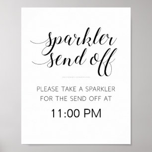 Elegant Wedding Sparkler Send Off Sign