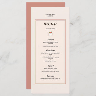 Elegant Wedding Stationery Minimalist Wedding menu