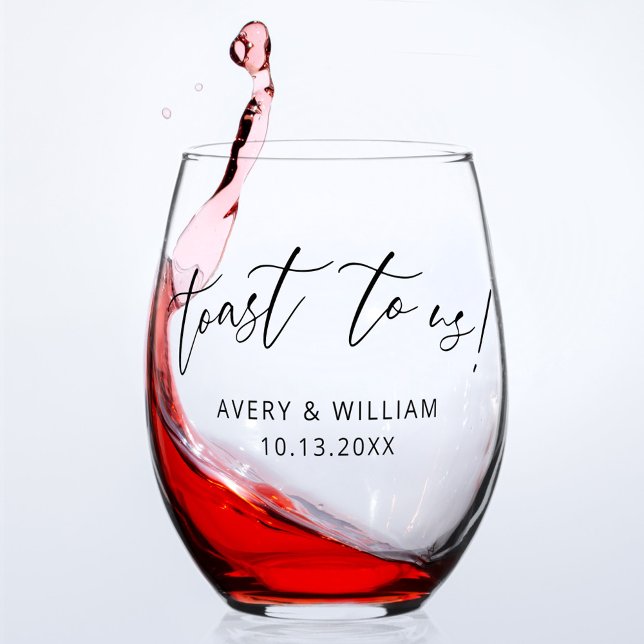 Elegant Wedding Stemless Wine Glass (Creator Uploaded)