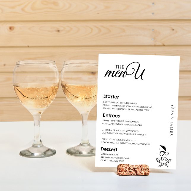 Elegant Wedding Table Menu Cards  (Creator Uploaded)