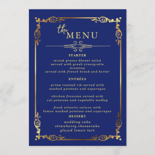 Elegant  Wedding Table Menu Cards Flat Menu