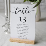 Elegant Wedding Table Number And Seating Chart<br><div class="desc">Introducing our customisable elegant wedding cards, the epitome of grace and sophistication for your special day. These exquisitely designed cards serve a dual purpose as both table numbers and seating charts, streamlining your wedding's organisation with style. With a touch of timeless elegance, let these cards be a symbol of the...</div>