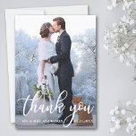 Elegant Wedding Thank You Bride Groom Photo<br><div class="desc">Elegant Wedding Thank You Bride Groom Photo Card</div>