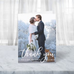Elegant Wedding Thank You Bride Groom Photo Note<br><div class="desc">Elegant Wedding Thank You Bride and Groom Photo Folded Note Card</div>