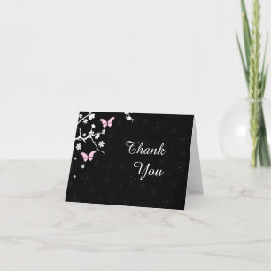 Elegant Wedding Thank You Butterflies Card
