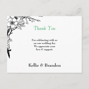 ELEGANT WEDDING THANK YOU CARD