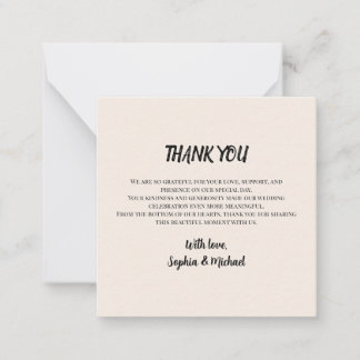 Elegant Wedding Thank You Card