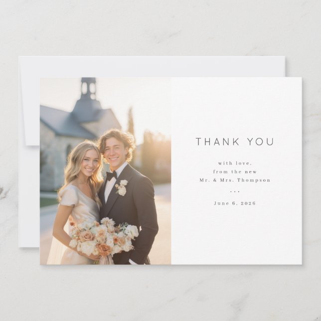 Elegant Wedding Thank You Card (Front)