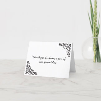 Elegant Wedding Thank You Card