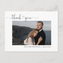 Elegant Wedding Thank You Card Photo