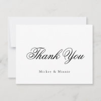 Elegant Wedding Thank You Card with Classic Style