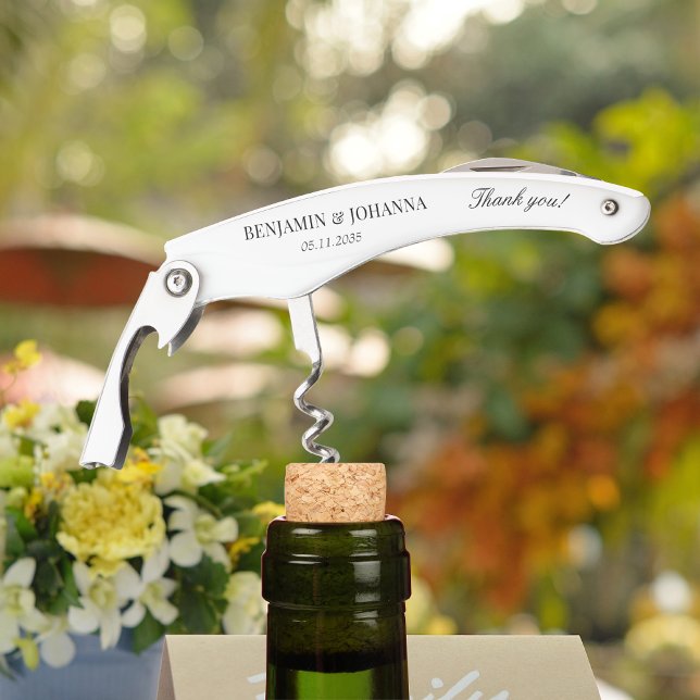 Elegant Wedding Thank You Guest Favours Custom Corkscrew (Elegant Wedding Thank You Guest Favors Custom Waiter's Corkscrew
)