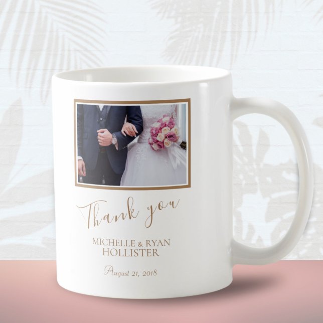 Elegant Wedding Thank you Photo Coffee Mug (Creator Uploaded)