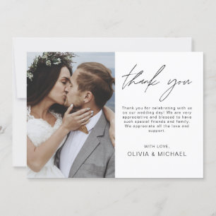 Elegant Wedding Thank You Photo Invitation
