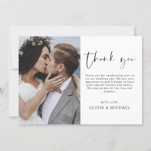 Elegant Wedding Thank You Photo Invitation