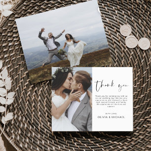Elegant Wedding Thank You Photo Invitation