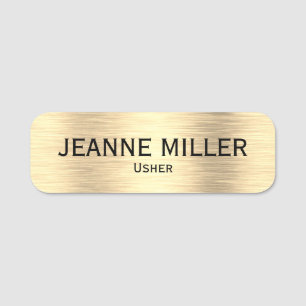 Elegant Wedding Usher Name Tag