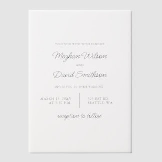 Elegant Wedding Vellum Invitations