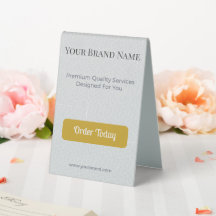 Elegant Wedding Vendor Table Tent Sign