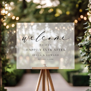 Elegant Wedding Welcome Acrylic Sign