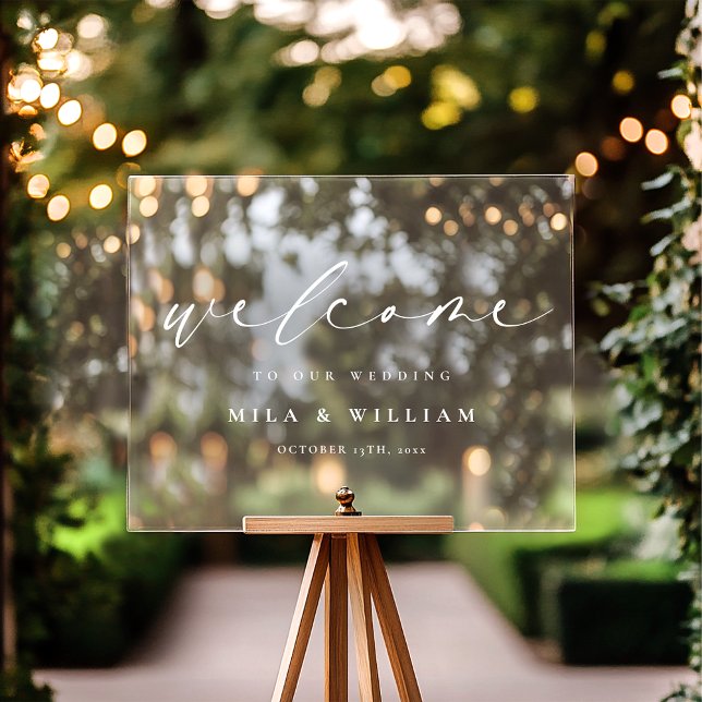 Elegant Wedding Welcome Acrylic Sign (Creator Uploaded)