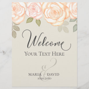 Elegant Wedding Welcome Create Your Own Sage Green Flyer