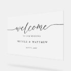 Elegant Wedding Welcome Frosted Look Acrylic Sign
