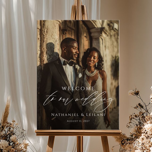 Elegant wedding welcome photo  poster (Creator Uploaded)