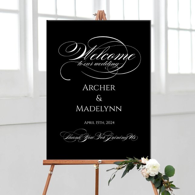 Elegant wedding welcome sign luxury calligraphy (Creator Uploaded)