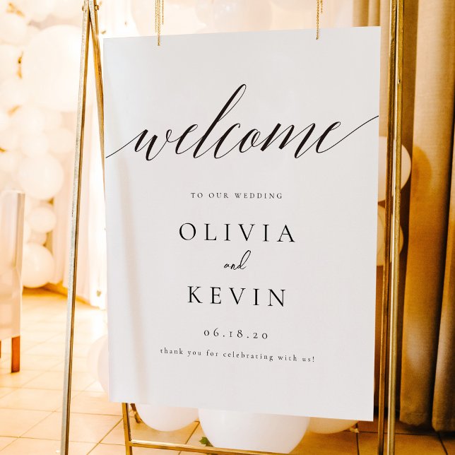 Elegant Wedding Welcome Sign, Welcome to our Poster (Creator Uploaded)