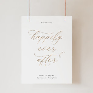 Elegant Wedding Welcome Sign with Calligraphy