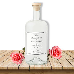  Elegant Wedding Will you be My Groomsman Proposal Liquor Bottle Label