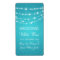 Elegant Wedding Wine Label Sparkling Chain Blue