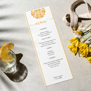 Elegant Wedding With Floral Arabic Mandala Menu
