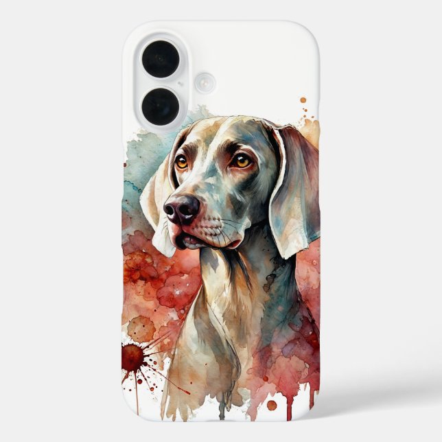Elegant Weimaraner Watercolor Case-Mate iPhone Case (Back)