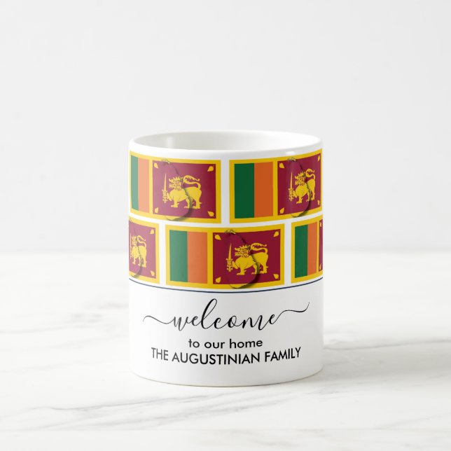 Elegant Welcome SRI LANKA FLAG Coffee Mug (Center)