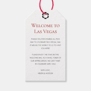Elegant Welcome to Las Vegas Wedding Welcome Gift Tags